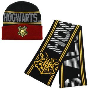 Harry Potter Hogwarts Crest Beanie and Scarf Combo